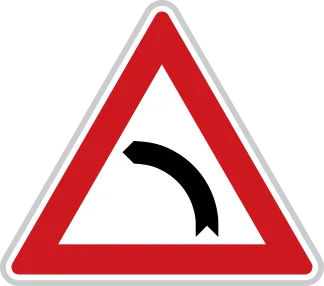 Dopravní značka A 1b – Zatáčka vlevo