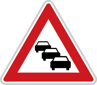 Dopravní značka A 23 – Kolona