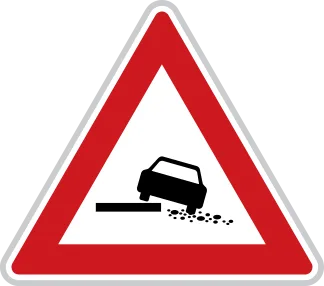 Dopravní značka A 28 – Nebezpečná krajnice