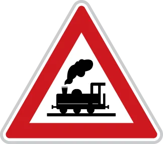 Dopravní značka A 30 – Železniční přejezd bez závor