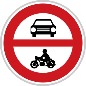 Dopravní značka B 11 – Zákaz vjezdu všech motorových vozidel