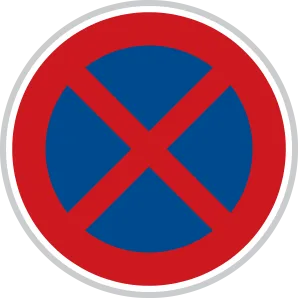 Dopravní značka B 28 – Zákaz zastavení