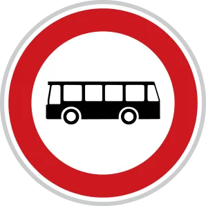 Dopravní značka B 5 – Zákaz vjezdu autobusů