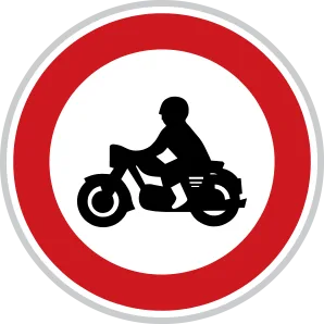Dopravní značka B 7 – Zákaz vjezdu motocyklů
