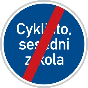 Dopravní značka C 14b – Konec jiného příkazu