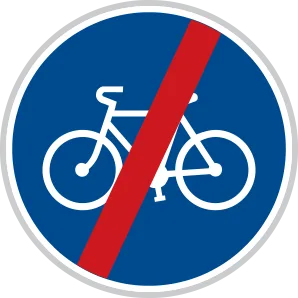Dopravní značka C 8b – Konec stezky pro cyklisty