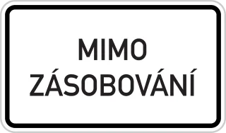Dopravní značka E 13 – Text nebo symbol