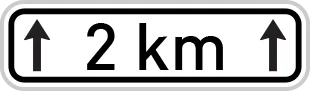 Dopravní značka E 4 – Délka úseku
