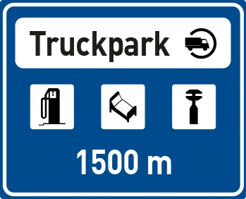 Dopravní značka IJ 17b – Návěst před truckparkem