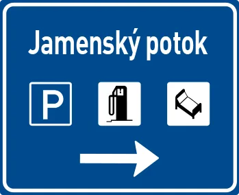 Dopravní značka IJ 18c – Návěst pro odbočení na odpočívku