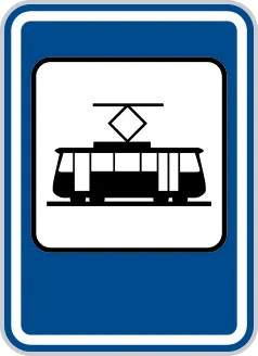 Dopravní značka IJ 4d – Zastávka tramvaje