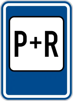 Dopravní značka IP 13d – Parkoviště P+R