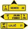 Dopravní značka IS 19abc – Směrová tabule pro cyklisty