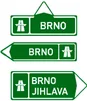 Dopravní značka IS 1abc – Směrová tabule pro příjezd k dálnici