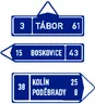 Dopravní značka IS 3abc – Směrová tabule s cílem