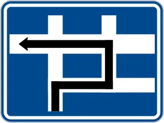Dopravní značka IS 9e – Návěst před křižovatkou s omezením
