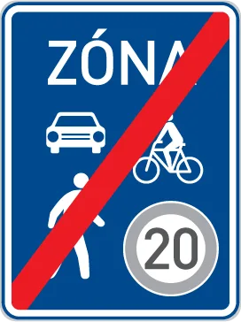 Dopravní značka IZ 10b – Konec sdílené zóny