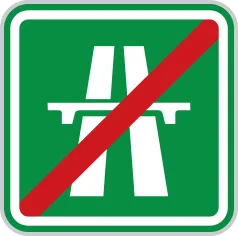 Dopravní značka IZ 1b – Konec dálnice