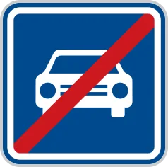 Dopravní značka IZ 2b – Konec silnice pro motorová vozidla