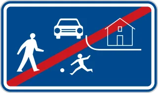Dopravní značka IZ 5b – Konec obytné zóny