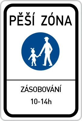 Dopravní značka IZ 6a – Pěší zóna