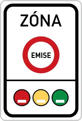 Dopravní značka IZ 7a – Emisní zóna