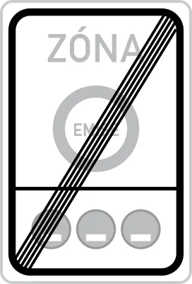 Dopravní značka IZ 7b – Konec emisní zóny