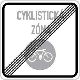 Dopravní značka IZ 9b – Konec zóny pro cyklisty